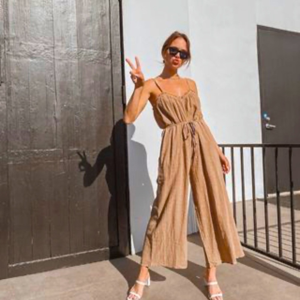 Toasted coconut jumpsuit